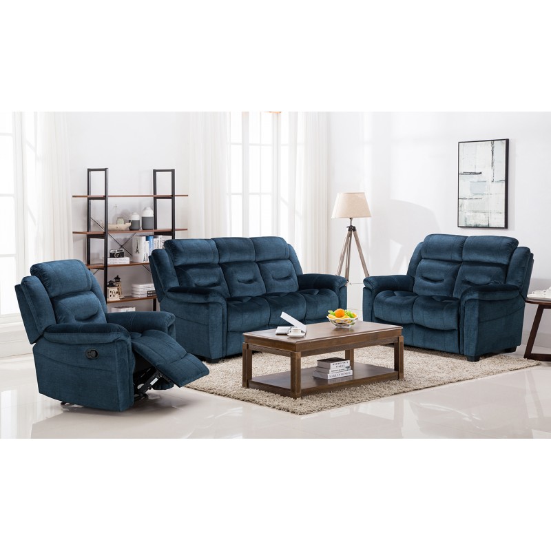 VL Dudley 3 Seater Fixed - Blue (Nett)